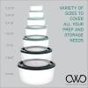 COOK WITH COLOR Round Food Storage Containers with Lids, Easy-Find Nesting Plastic Containers, 14 Piece Set (Teal Ombre)(Teal Ombre)