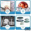 COOK WITH COLOR Round Food Storage Containers with Lids, Easy-Find Nesting Plastic Containers, 14 Piece Set (Teal Ombre)(Teal Ombre)