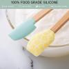 COOK WITH COLOR Set of Kitchen Utensil Set – Silicone Kitchen Tools with Wooden Handles, Mini, Lemon Collection