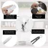 COOK WITH COLOR Silicone Cooking Utensils, Kitchen Utensil Set, Easy to Clean Silicone Kitchen Utensils, Cooking Utensils for Nonstick Cookware, Kitchen Gadgets Set, Mini, Black(Marble White)