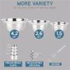 COOK WITH COLOR Stainless Steel Mixing Bowls Set – Nesting Bowls with Non-Slip Bottom and Easy-Grip Handles, Silver, 12 Pieces