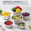 COOK WITH COLOR Stainless Steel Mixing Bowls Set with Lids – Nesting Bowls with Non-Slip Bottom, Black, 12 Pieces(Gray)