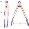 COOK WITH COLOR Stainless Steel Silicone Tipped Kitchen & BBQ Tongs Set, 3 Pc Utensils, Grey(Gray)