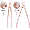 COOK WITH COLOR Stainless Steel Silicone Tipped Kitchen & BBQ Tongs Set, 3 Pc Utensils, Grey(Rose Gold and Pink)