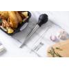 COOK WITH COLOR Turkey Baster with Cleaning Brush – Food Grade Syringe Baster For Cooking, Deluxe Set, Gray(Black)