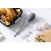 COOK WITH COLOR Turkey Baster with Cleaning Brush – Food Grade Syringe Baster For Cooking, Deluxe Set, Gray(Gray)