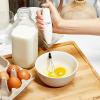 COOK WITH COLOR Ultra-High-Speed Egg Beater with Double Whisk and Detachable Milk frother – Includes Convenient Stand, Black(Creme)
