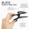 COOK WITH COLOR Wide Heavy Duty Chip Clips, Large Bag Clips for Food Storage, Pack of 4, Red(Black)