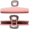 COOK WITH COLOR Wide Heavy Duty Chip Clips, Large Bag Clips for Food Storage, Pack of 4, Red(Pink)