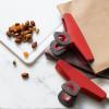 COOK WITH COLOR Wide Heavy Duty Chip Clips, Large Bag Clips for Food Storage, Pack of 4, Red(Red)