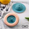 COOK with COLOR Set of 2 Sink Strainers- Flexible Silicone Kitchen Sink Drainers, Traps Food Debris and Prevents Clogs, Large Wide 4.5’ Diameter Rim – Aqua