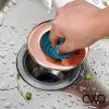 COOK with COLOR Set of 2 Sink Strainers- Flexible Silicone Kitchen Sink Drainers, Traps Food Debris and Prevents Clogs, Large Wide 4.5’ Diameter Rim – Aqua