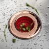 COOK with COLOR Set of 2 Sink Strainers, Flexible Silicone Kitchen Sink Drainers, Traps Food Debris and Prevents Clogs, Large Wide 4.5’ Diameter Rim – Red and Copper
