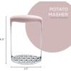 Cook With Color Hand Held Potato Masher – Professional Stainless Steel with Soft Comfort Handles Food Masher, Pink(Pink)