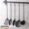 Cook with Color Non Stick Cooking Utensils- 5 Pc Kitchen Utensil Set for Nonstick Cookware, Easy to Clean Nylon Cooking Utensils with Stainless Steel Handles, Kitchen Gadgets (Black)(Black)