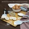 Country Kitchen Silicone Cooking Utensils – Easy to Clean Kitchen Tools, Spatula Set for Nonstick Cookware, Mini, White(Mint)