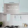 Country Kitchen Silicone Cooking Utensils – Easy to Clean Kitchen Tools, Spatula Set for Nonstick Cookware, Mini, White(Mint)