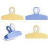 COOK WITH COLOR Bag Clips – Heavy Duty Chip Clip and Refrigerator Magnet Clips for Food Storage with Air Tight Seal Grip, Black and White, Pack of 8 Large Clips(Yellow and Blue)