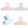COOK WITH COLOR Bag Clips – Heavy Duty Chip Clip and Refrigerator Magnet Clips for Food Storage with Air Tight Seal Grip, Black and White, Pack of 8 Large Clips(Bright Colors)
