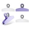 COOK WITH COLOR Bag Clips – Heavy Duty Chip Clip and Refrigerator Magnet Clips for Food Storage with Air Tight Seal Grip, Black and White, Pack of 8 Large Clips(Lavender)