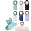 COOK WITH COLOR Bag Clips – Heavy Duty Chip Clip and Refrigerator Magnet Clips for Food Storage with Air Tight Seal Grip, Black and White, Pack of 8 Large Clips(Multi)