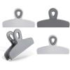COOK WITH COLOR Bag Clips – Heavy Duty Chip Clip and Refrigerator Magnet Clips for Food Storage with Air Tight Seal Grip, Black and White, Pack of 8 Large Clips(Grey Ombre)