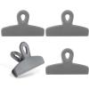 COOK WITH COLOR Bag Clips – Heavy Duty Chip Clip and Refrigerator Magnet Clips for Food Storage with Air Tight Seal Grip, Black and White, Pack of 8 Large Clips(Grey)