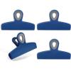 COOK WITH COLOR Bag Clips – Heavy Duty Chip Clip and Refrigerator Magnet Clips for Food Storage with Air Tight Seal Grip, Yellow and Grey, Pack of 8 Large Clips(Blue)