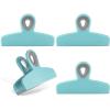 COOK WITH COLOR Bag Clips – Heavy Duty Chip Clip and Refrigerator Magnet Clips for Food Storage with Air Tight Seal Grip, Yellow and Grey, Pack of 8 Large Clips(Teal)