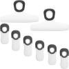 COOK WITH COLOR Bag Clips, Heavy Duty Chip Clip and Refrigerator Magnet Clips for Food Storage with Air Tight Seal Grip for Snack Bags and Food Bags (Grey, Pack of 8)(White)