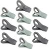 COOK WITH COLOR Bag Clips with Magnet – Airtight Food Storage Clips for Bread, Snack, and Food Bags (Speckled Gray & Teal, Pack of 10)
