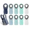 COOK WITH COLOR Bag Clips with Magnet- Food Clips for Snack and Bread Bags (Pink and Grey, Pack of 10)(Blue Ombre)