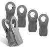 COOK WITH COLOR Bag Clips with Magnet- Food Clips for Snack and Bread Bags (Pink and Grey, Pack of 10)(Gray)