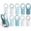 COOK WITH COLOR Bag Clips with Magnet- Food Clips for Snack and Bread Bags (Pink and Grey, Pack of 10)(Light Blue Ombre)