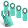 COOK WITH COLOR Bag Clips with Magnet- Food Clips for Snack and Bread Bags (Pink and Grey, Pack of 10)(Mint)