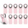 COOK WITH COLOR Bag Clips with Magnet- Food Clips for Snack and Bread Bags (Pink and Grey, Pack of 10)(Pink)