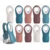 COOK WITH COLOR Bag Clips with Magnet- Food Clips for Snack and Bread Bags (Pink and Grey, Pack of 10)(Teal and Mauve)