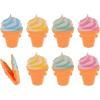 COOK WITH COLOR Cute Bag Clips – Funny Snack Clips, Magnetic Chip Clips for Bags – Kitchen and Food Bag Clips for Airtight Seal for Food Storage, Pink, Pack of 10(Ice Cream)