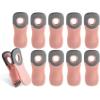 COOK WITH COLOR Cute Bag Clips – Funny Snack Clips, Magnetic Chip Clips for Bags – Kitchen and Food Bag Clips for Airtight Seal for Food Storage, Pink, Pack of 10(Pink)