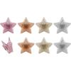 COOK WITH COLOR Cute Bag Clips – Funny Snack Clips, Magnetic Chip Clips for Bags – Kitchen and Food Bag Clips for Airtight Seal for Food Storage, Pink, Pack of 10(Stars)