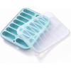 COOK WITH COLOR Ice Cube Tray for Water Bottles – Easy Release, Durable and Flexible Silicone Ice Stick Tray with Lid for Bottles, Sports Drinks and Soda – 14 Stick Capacity (Light Blue)