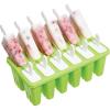 COOK WITH COLOR Popsicle Mold – 12 Section Reusable Ice Pop Molds for Frozen Yogurt, Ices, Ice Creams and Homemade Popsicles for Toddlers, Kids and Adults (Green)