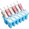COOK WITH COLOR Popsicle Mold – 12 Section Reusable Ice Pop Molds for Frozen Yogurt, Ices, Ice Creams and Homemade Popsicles for Toddlers, Kids and Adults (Blue)