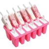 COOK WITH COLOR Popsicle Mold – 12 Section Reusable Ice Pop Molds for Frozen Yogurt, Ices, Ice Creams and Homemade Popsicles for Toddlers, Kids and Adults (Pink)