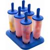 COOK WITH COLOR Popsicle Mold – 6 Section Reusable Ice Pop Molds for Frozen Yogurt, Ices, Ice Creams and Homemade Popsicles for Toddlers, Kids and Adults (Blue Cylinder)
