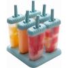 COOK WITH COLOR Popsicle Mold – 6 Section Reusable Ice Pop Molds for Frozen Yogurt, Ices, Ice Creams and Homemade Popsicles for Toddlers, Kids and Adults (Light Blue Classic)