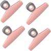 COOK WITH COLOR Wide Heavy Duty Chip Clips, Large Bag Clips for Food Storage, Pack of 4, Red(Pink)