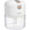 COOK WITH COLOR Wireless Food Chopper – Effortlessly Chop, Great for Garlic, Ginger, Herbs, Chili, Minced Meat, Onions, 8 Oz, Black(Creme)