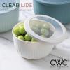 COOK WITH COLOR Prep Bowls with Lids- Wide and Deep Nesting Plastic Small Mixing Bowl Set with Lids, 12 Piece Set – Wide Bowls, Multicolor(Teal and Pink)