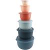 COOK WITH COLOR Prep Bowls with Lids- Wide and Deep Nesting Plastic Small Mixing Bowl Set with Lids, 12 Piece Set – Wide Bowls, Multicolor(Multicolor)